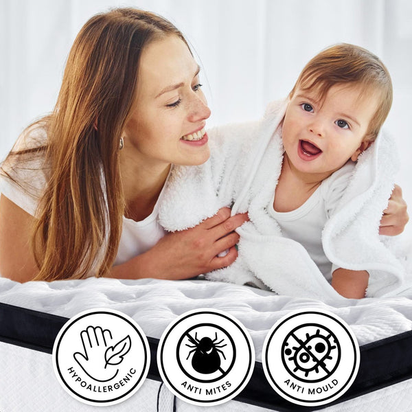 Laura Hill King Mattress Bed Size Euro Top 5 Zone Spring Foam 32cm Bedding Pocket Does Not Apply