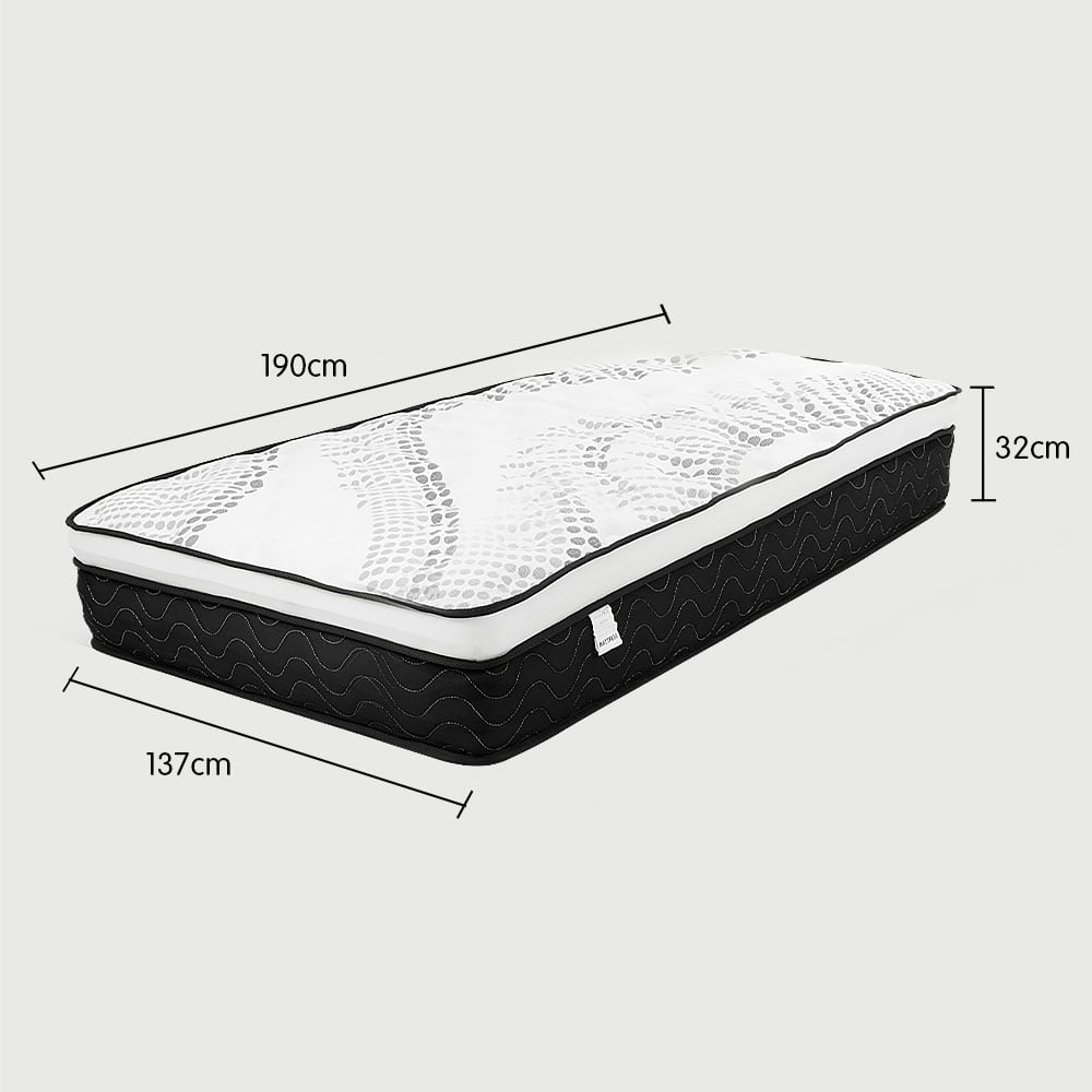 Laura Hill Double Mattress Bed Size Euro Top Topper 5 Zone Spring Foam 32cm Does Not Apply