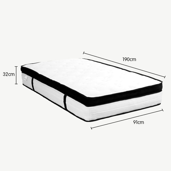 Laura Hill Single Mattress Bed Size Euro Top 5 Zone Spring Foam 32cm Does Not Apply