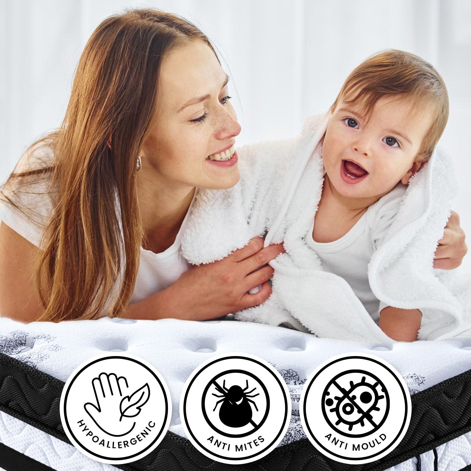 Laura Hill King Mattress Bed Size Euro Top 5 Zone Spring Foam 34cm Bedding Does Not Apply