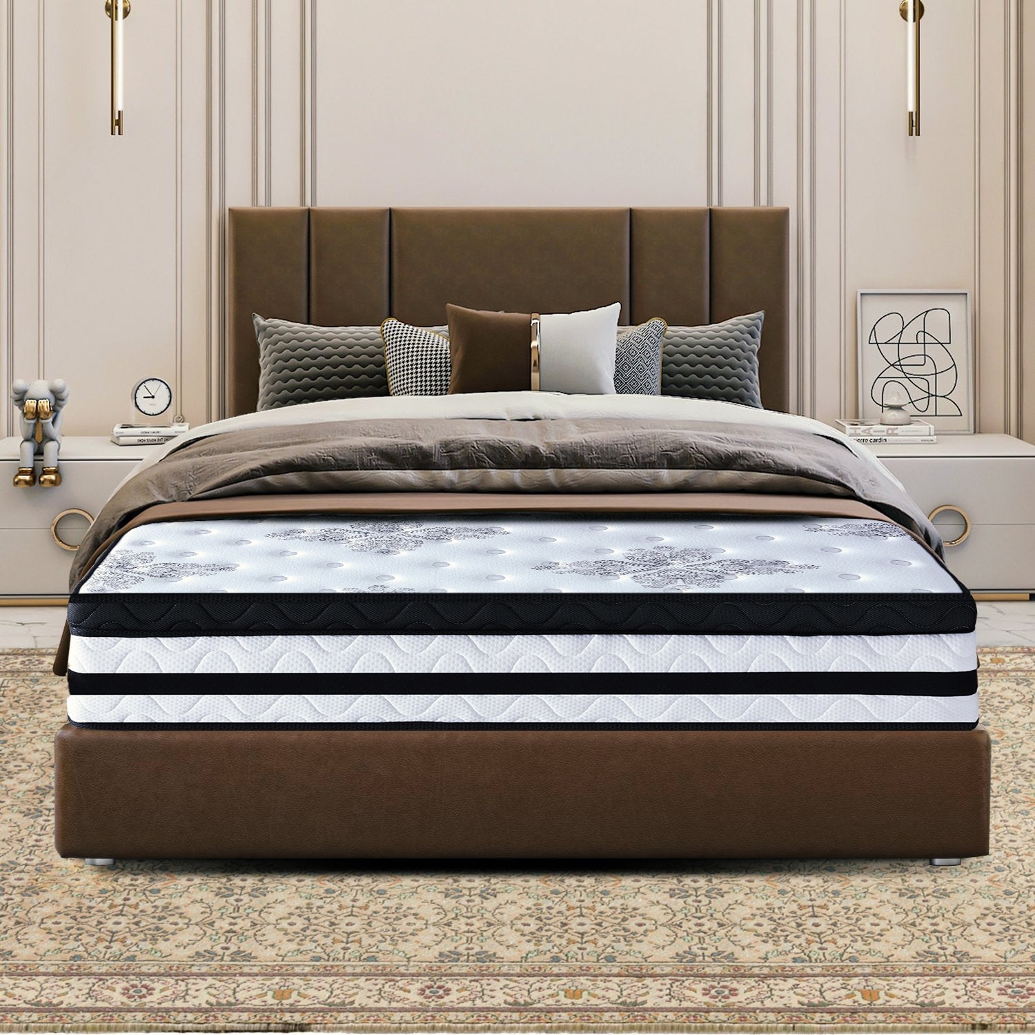 Laura Hill Queen Mattress Bed Size Euro Top 5 Zone Spring Foam 34cm Bedding Does Not Apply