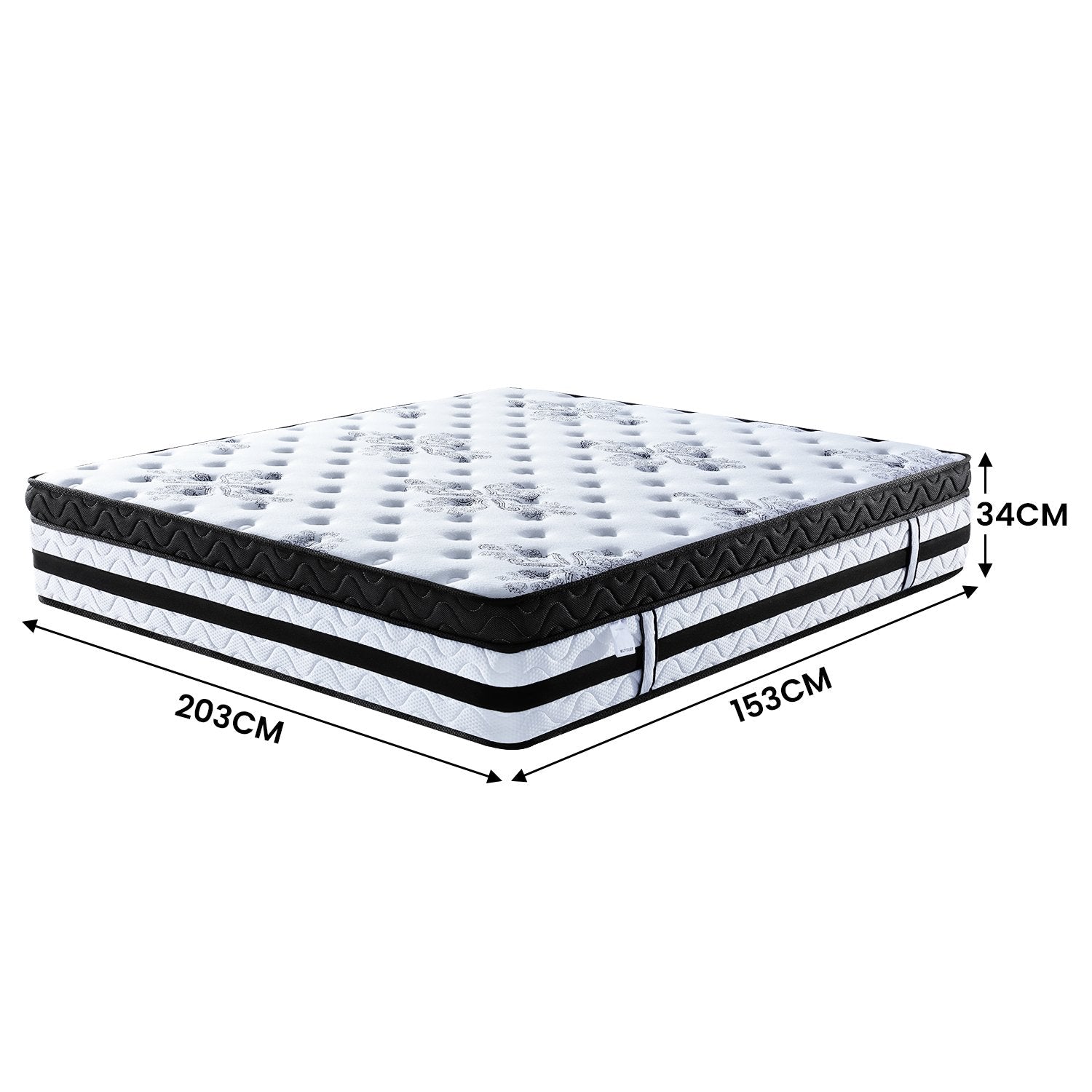 Laura Hill Queen Mattress Bed Size Euro Top 5 Zone Spring Foam 34cm Bedding Does Not Apply