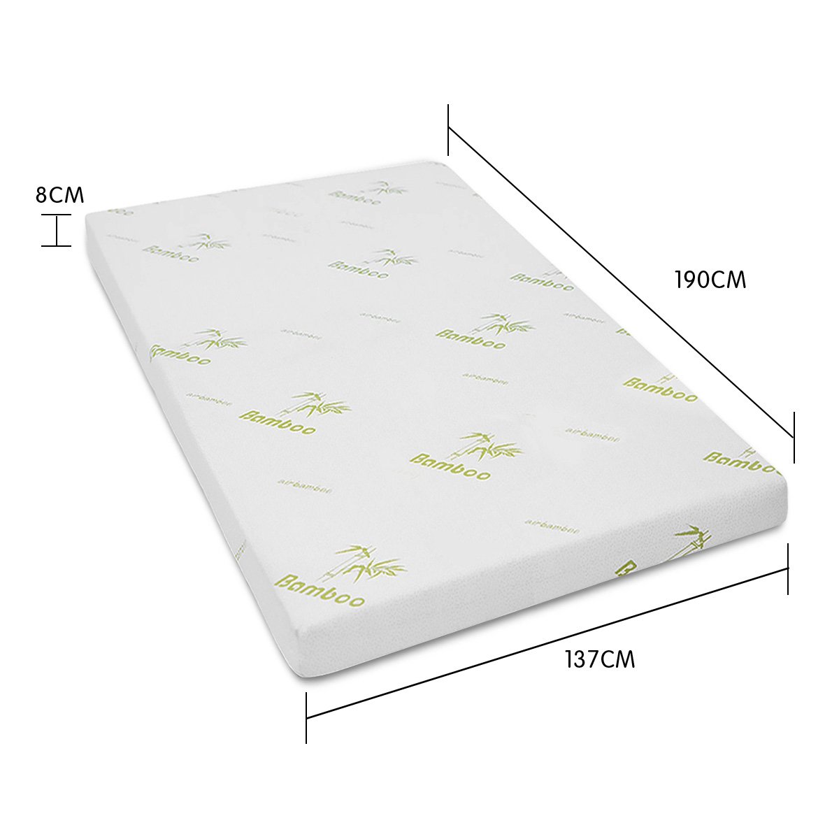 Laura Hill Cool Gel Memory Foam Mattress Topper Bamboo Fabric Cover Double Does Not Apply