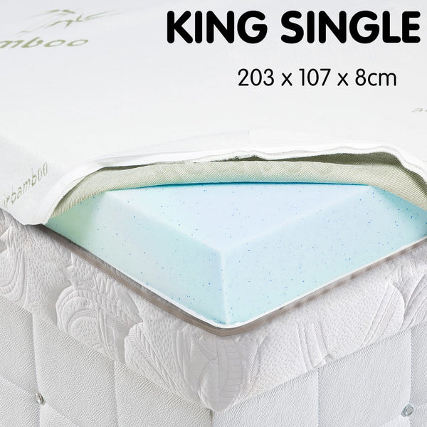 Laura Hill Cool Gel Memory Foam Mattress Topper - King Single Does Not Apply
