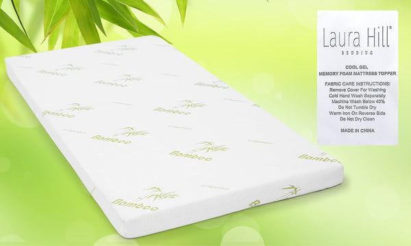 Laura Hill Cool Gel Memory Foam Mattress Topper - King Single Does Not Apply