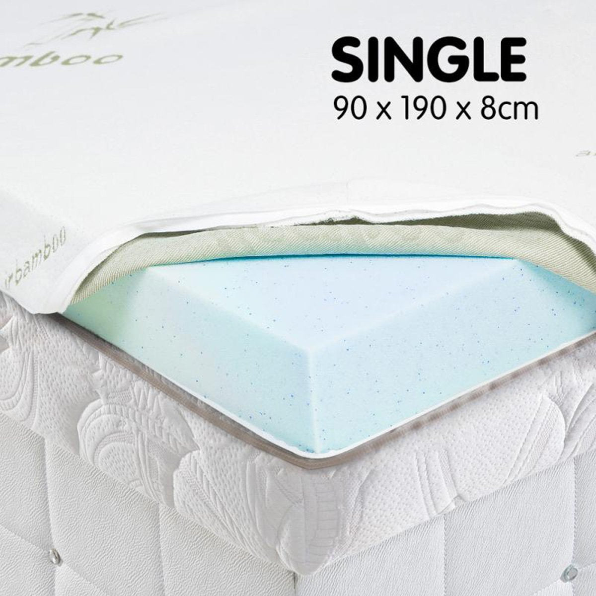 Laura Hill Cool Gel Memory Foam Mattress Topper - Single Laura Hill