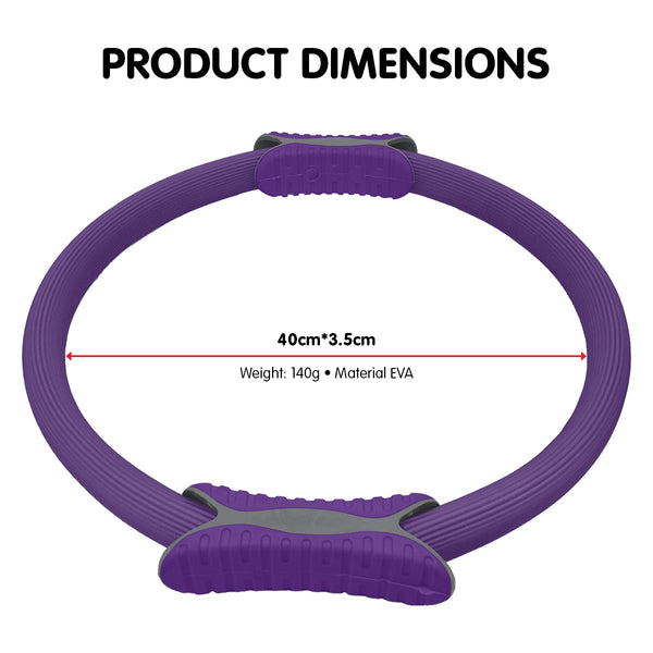 Powertrain Pilates Ring Band Yoga Home Workout Exercise Band Purple Powertrain