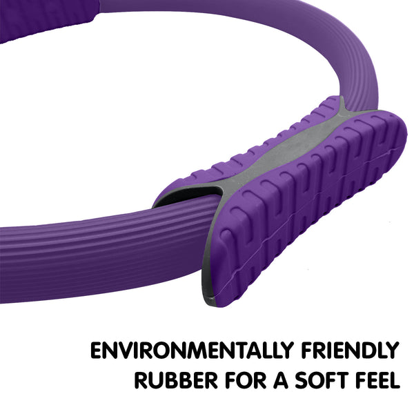 Powertrain Pilates Ring Band Yoga Home Workout Exercise Band Purple Powertrain