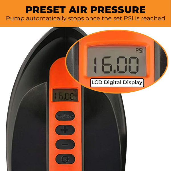 Kahuna Portable Electric Air Pump 12V for Inflatable Paddle Boards Kahuna