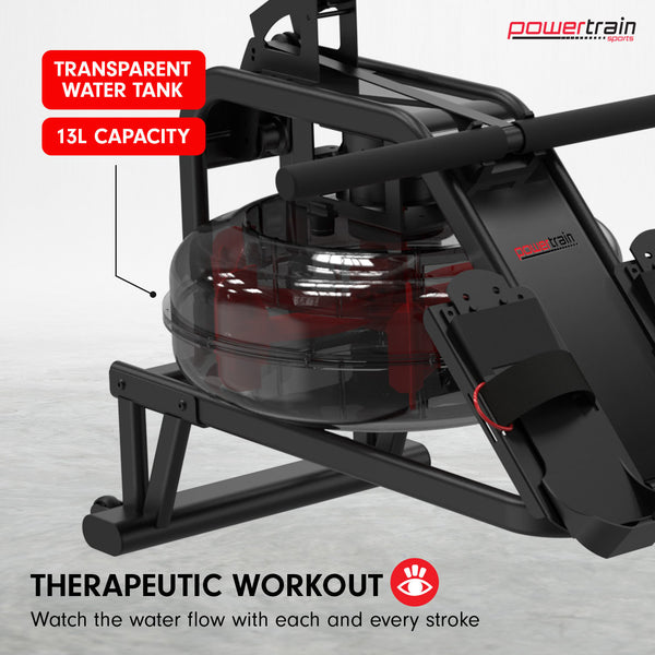 Powertrain 13L Water Resistance Rowing Machine Rower Powertrain