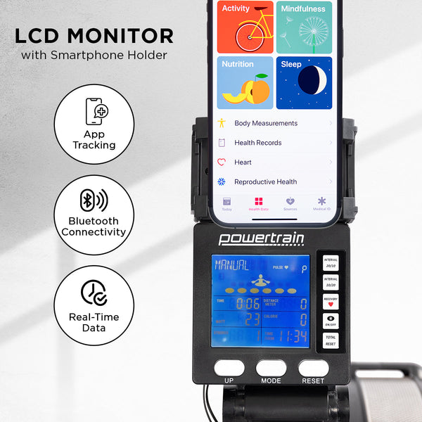 Powertrain Air Rowing Machine Resistance Rower for Home Gym Cardio Powertrain
