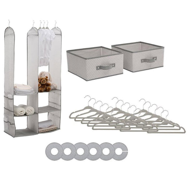 Delta Children 24 Piece Nursery Storage Set - Cool Grey Cool Grey Does Not Apply