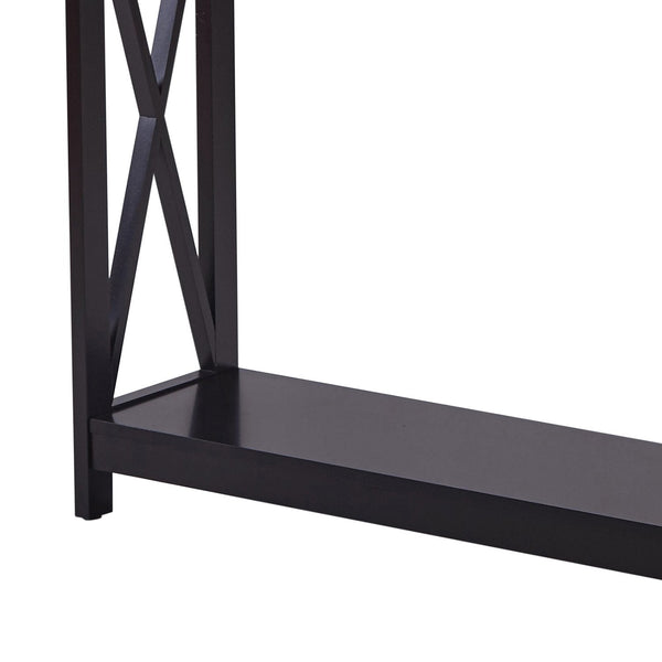Sarantino Isla X-Frame Console Table in Black Awezingly
