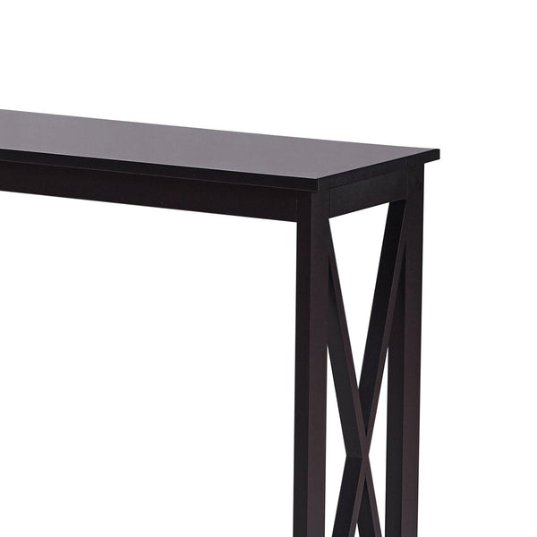 Sarantino Isla X-Frame Console Table in Black Awezingly