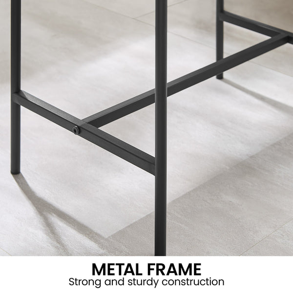 Sarantino Cecil Slender Fluted Bedside Table in Black Sarantino