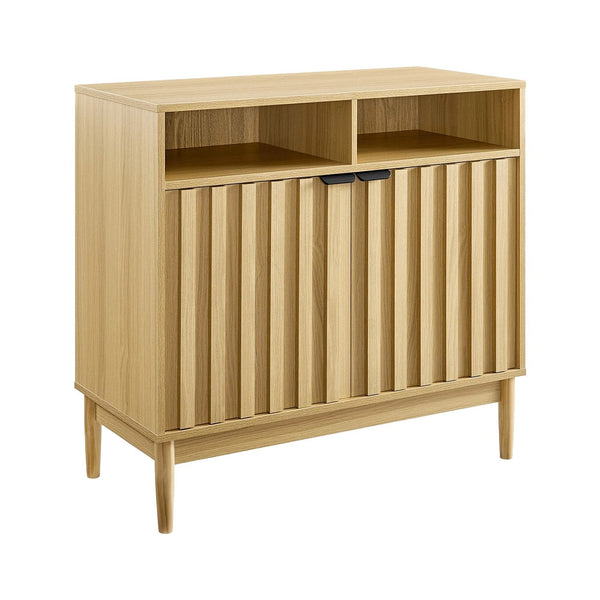 Sarantino Eleni 2-Door Sideboard Buffet Hallway Cabinet Storage Console Cupboard in Natural Awezingly