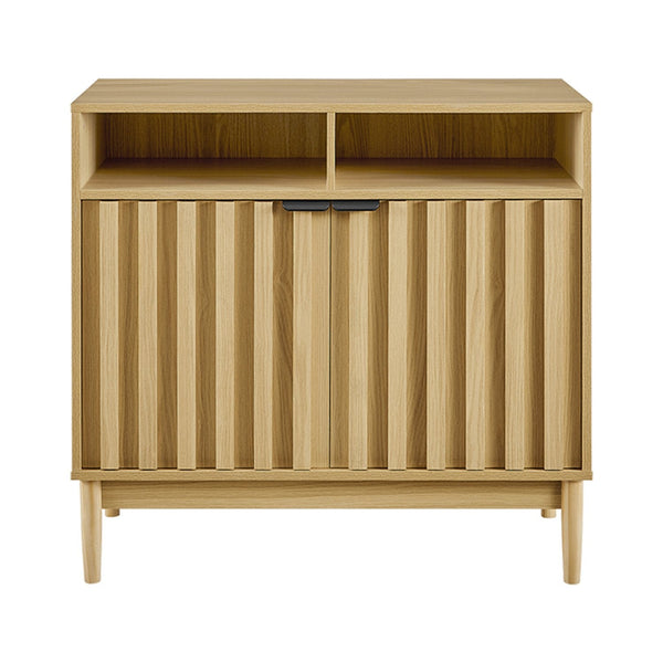 Sarantino Eleni 2-Door Sideboard Buffet Hallway Cabinet Storage Console Cupboard in Natural Awezingly