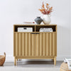 Sarantino Eleni 2-Door Sideboard Buffet Hallway Cabinet Storage Console Cupboard in Natural