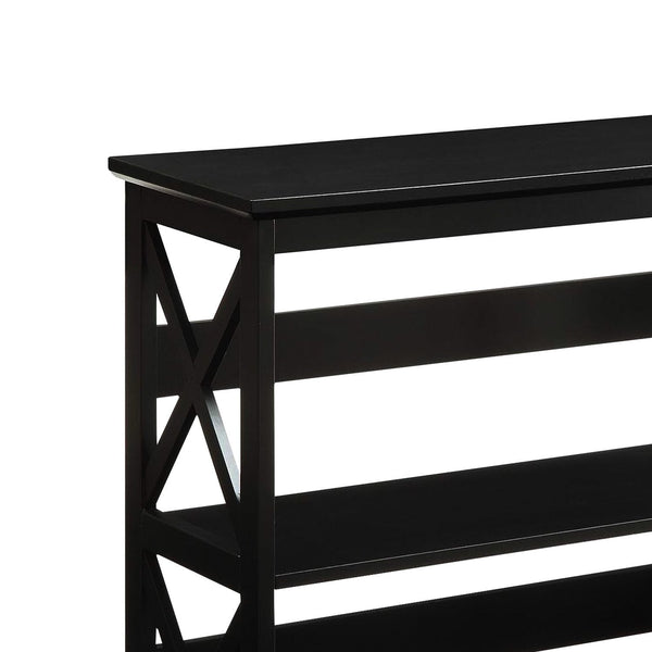Sarantino Lucas 3-Tier Bookshelf Display Rack in Black Awezingly