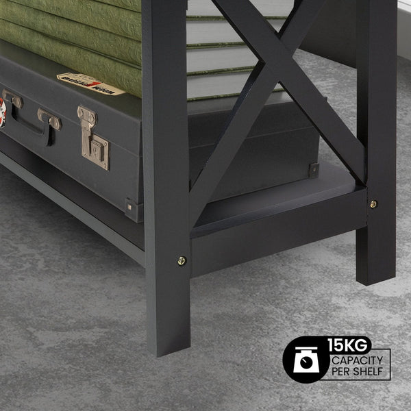 Sarantino Daphne 5-tier Cross Panel Bookshelf Awezingly