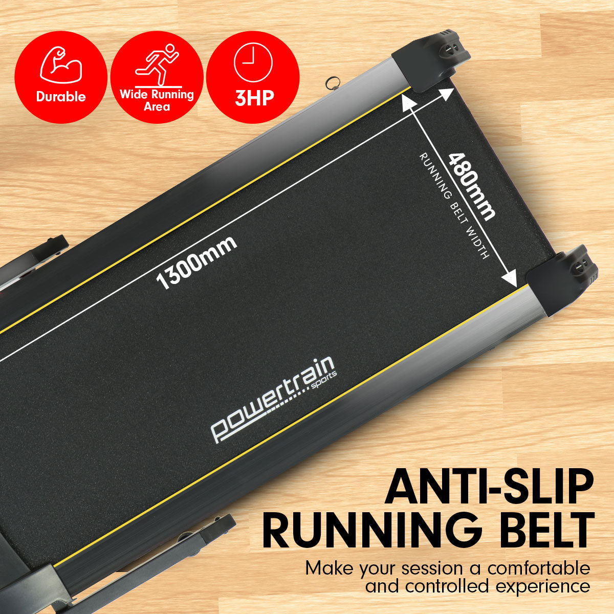 Powertrain K2000 Treadmill w/ Fan & Auto Incline Speed 22km/h Kahuna