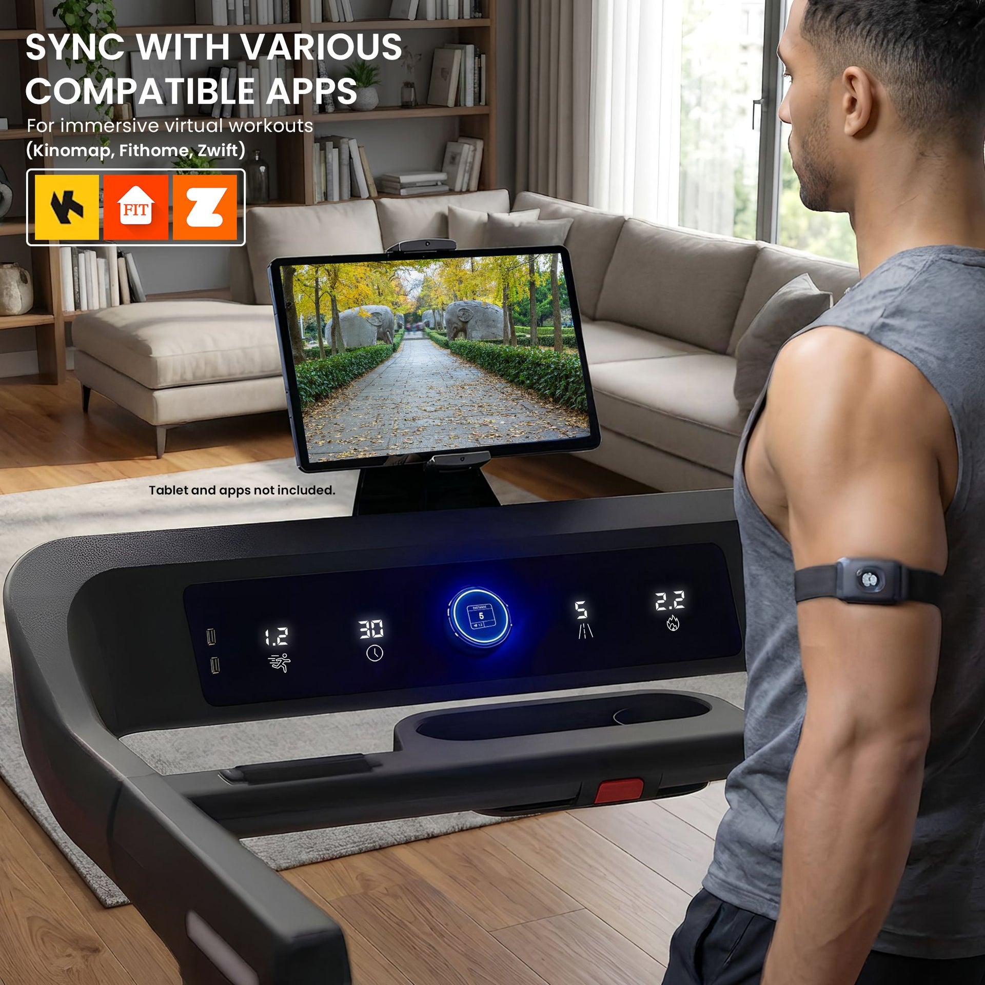 Powertrain V500 3hp Foldable Treadmill Cardio Running Automatic Incline Machine Powertrain