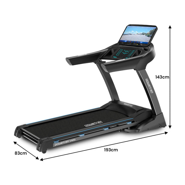 Powertrain V1100 Treadmill with Wifi Touch Screen & Incline Awezingly