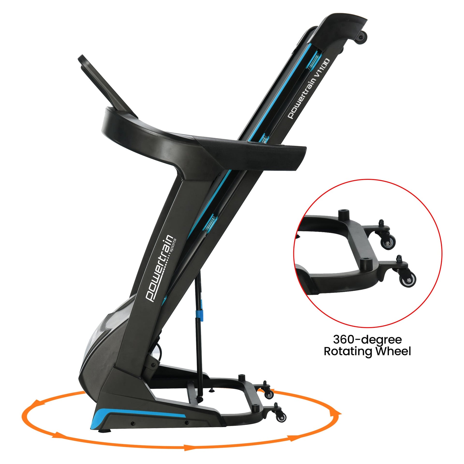 Powertrain V1100 Treadmill with Wifi Touch Screen & Incline Awezingly