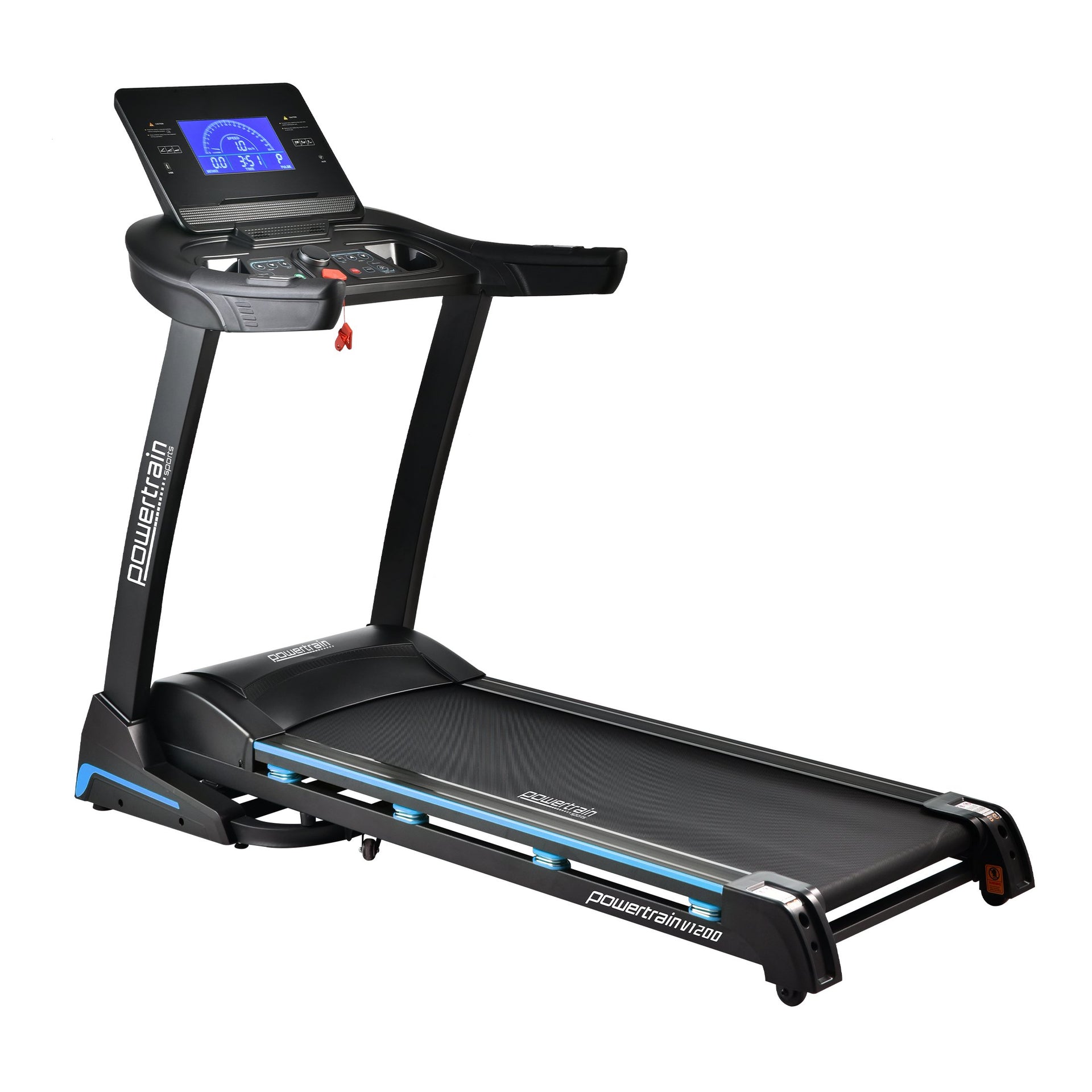 Powertrain V1200 Treadmill with Shock-Absorbing System Awezingly