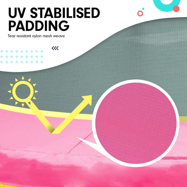 Kahuna 4.5ft Trampoline Round Free Safety Net Spring Pad Cover Mat Outdoor - Blue Pink Kahuna