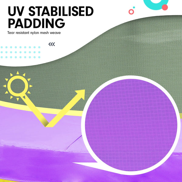 Kahuna 4.5ft Trampoline Round Free Safety Net Spring Pad Cover Mat Outdoor Blue Purple Kahuna