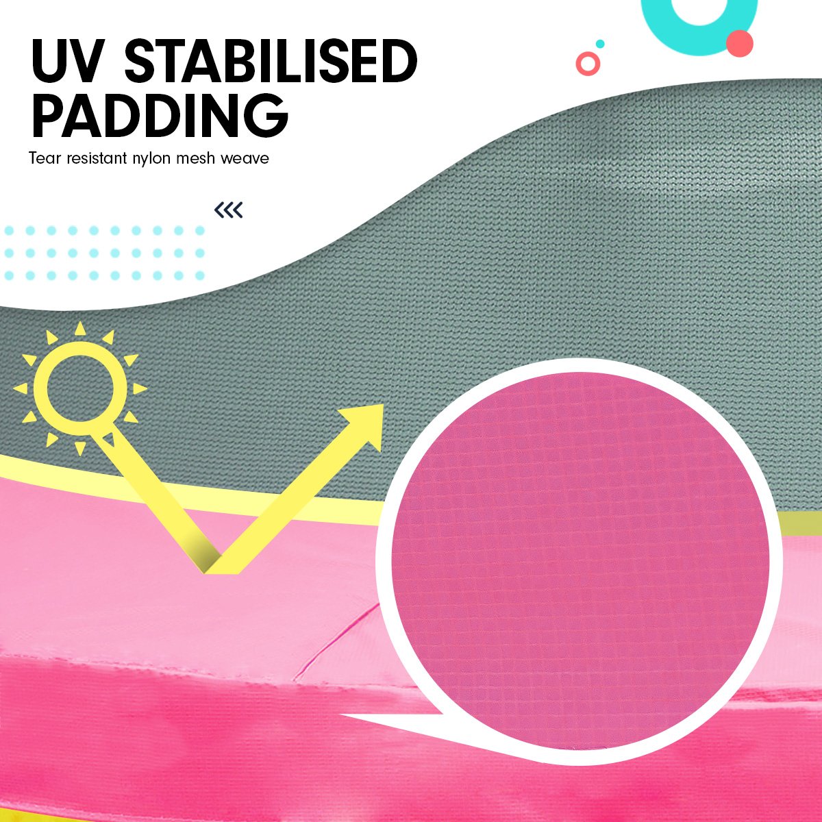 Kahuna 4.5ft Trampoline Round Free Safety Net Spring Pad Cover Mat Outdoor Green Pink Kahuna