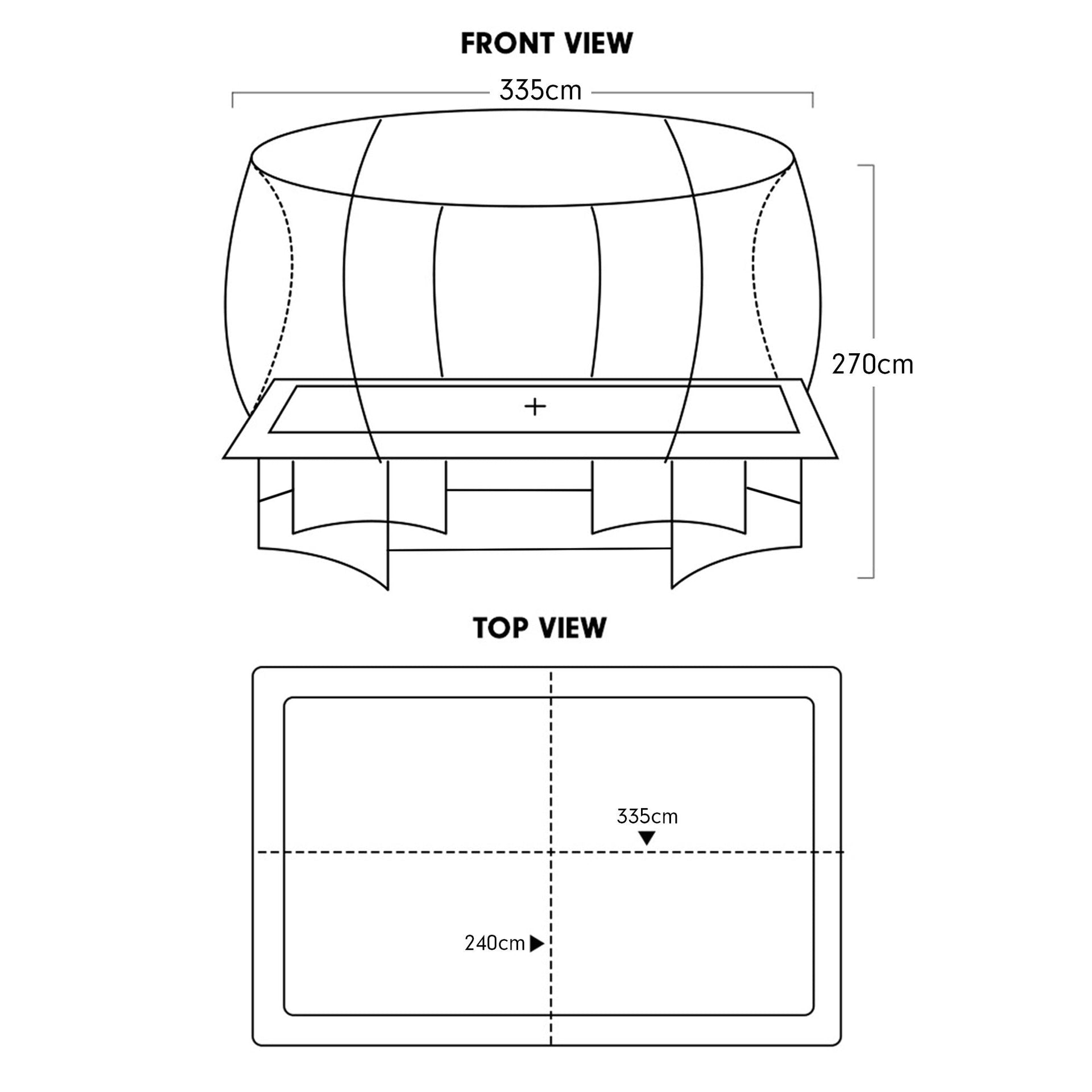 Kahuna 8ft x 11ft Rectangular Trampoline Rainbow Free Safety Net Spring Pad Cover Mat Ladder Kahuna