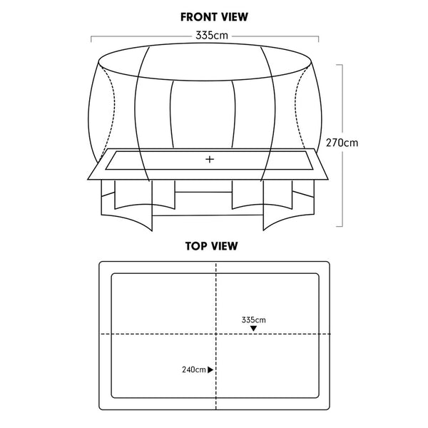 Kahuna 8ft x 11ft Rectangular Trampoline Rainbow Free Safety Net Spring Pad Cover Mat Ladder Kahuna