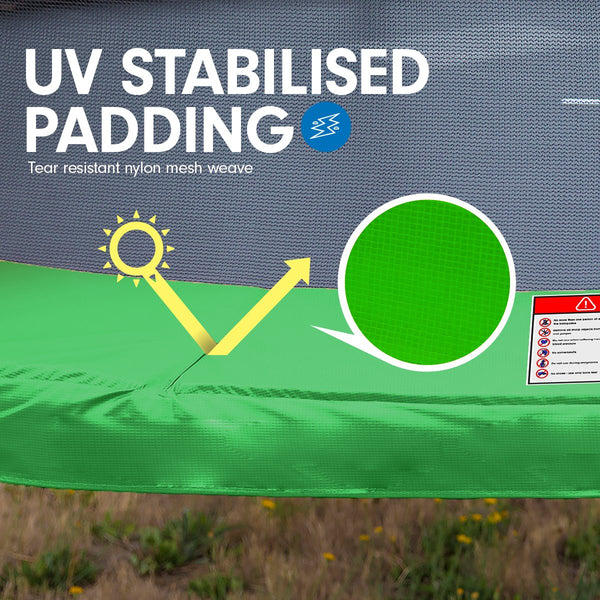 Kahuna 6ft x 9ft Outdoor Rectangular Rainbow Trampoline With Safety Enclosure Kahuna