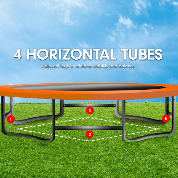 Kahuna Rectangular Trampoline 6x9ft with L.E.D BB Set Rainbow Kahuna