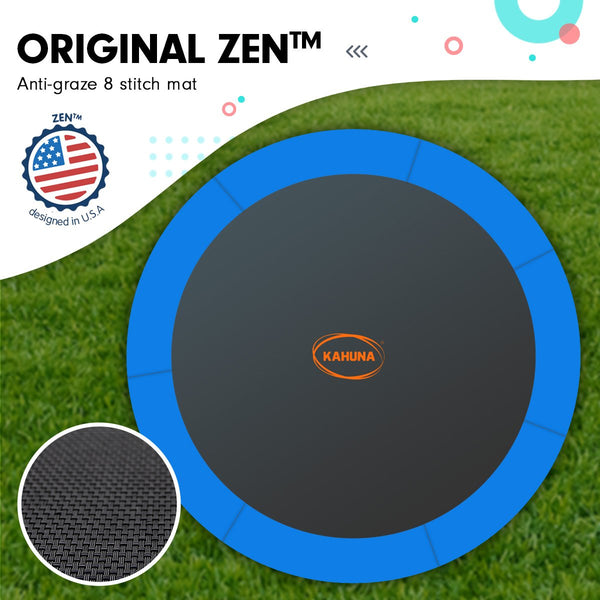 Kahuna Classic 6ft Outdoor Round Blue Trampoline With Safety Enclosure Kahuna