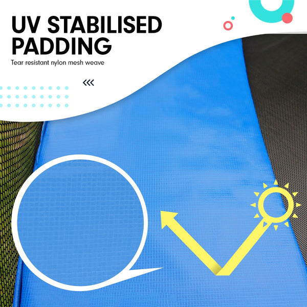 Kahuna Classic 6ft Outdoor Round Blue Trampoline With Safety Enclosure Kahuna