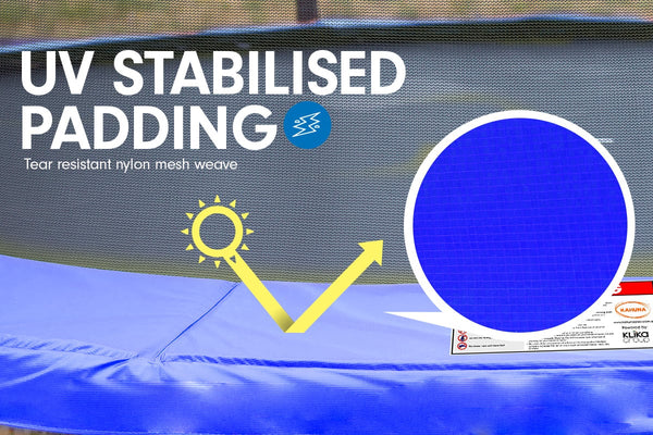 Kahuna Classic 6ft Trampoline Free Safety Net Spring Pad Mat Ladder Basketball Set- Blue Kahuna