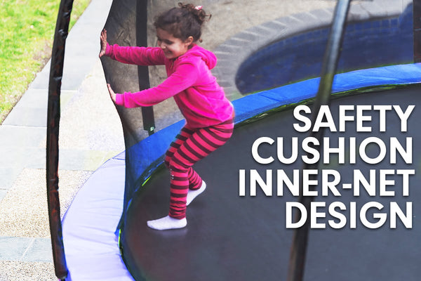 Kahuna Classic 6ft Trampoline Free Safety Net Spring Pad Mat Ladder Basketball Set- Blue Kahuna