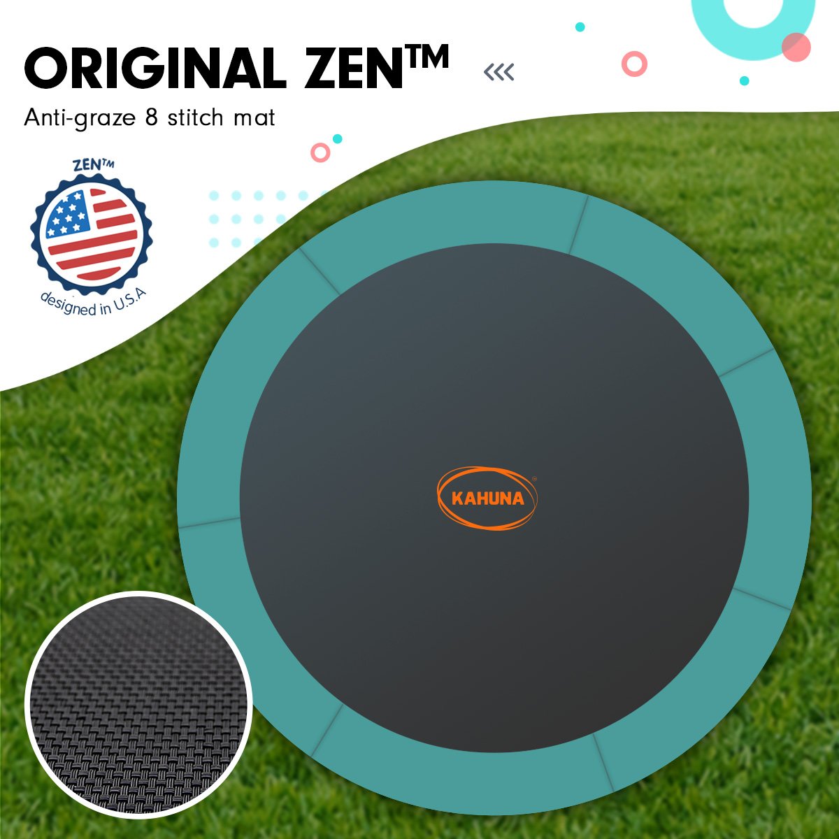 Kahuna 6ft Outdoor Round Green Trampoline Safety Enclosure Kahuna