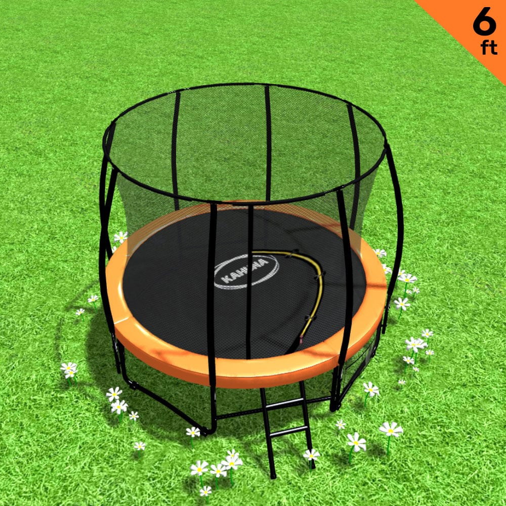 Kahuna Classic 6ft Outdoor Round Orange Trampoline Safety Enclosure Kahuna
