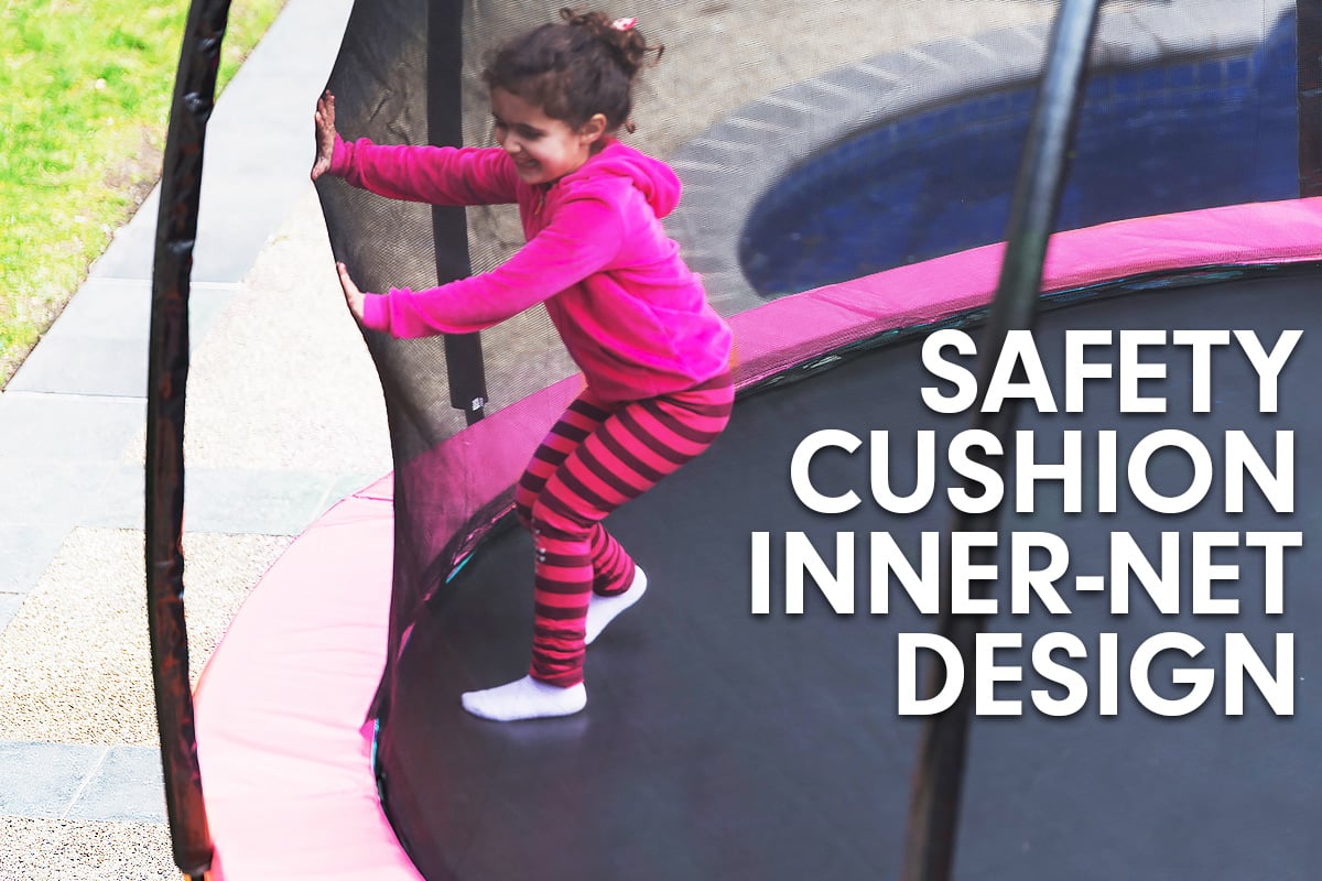 Kahuna Classic 6ft Outdoor Round Trampoline Safety Enclosure - Pink Kahuna