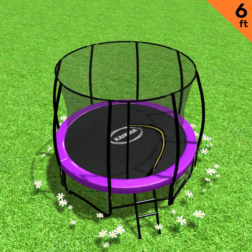 Kahuna Classic 6ft Trampoline Round Outdoor Free Safety Net Spring Pad Cover Mat Purple Kahuna