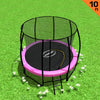 Kahuna 10ft Trampoline Free Ladder Spring Mat Net Safety Pad Cover Round Enclosure Pink