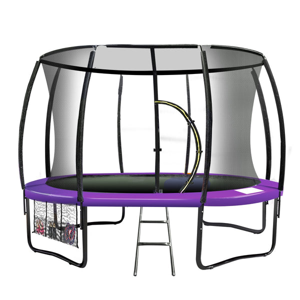 Kahuna 10ft Trampoline Free Ladder Spring Mat Net Safety Pad Cover Round Enclosure Purple Kahuna