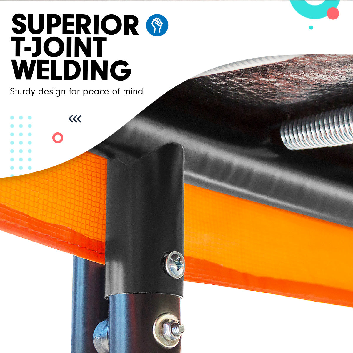 Kahuna 12ft Trampoline Free Ladder Spring Mat Net Safety Pad Cover Round Enclosure - Orange Kahuna