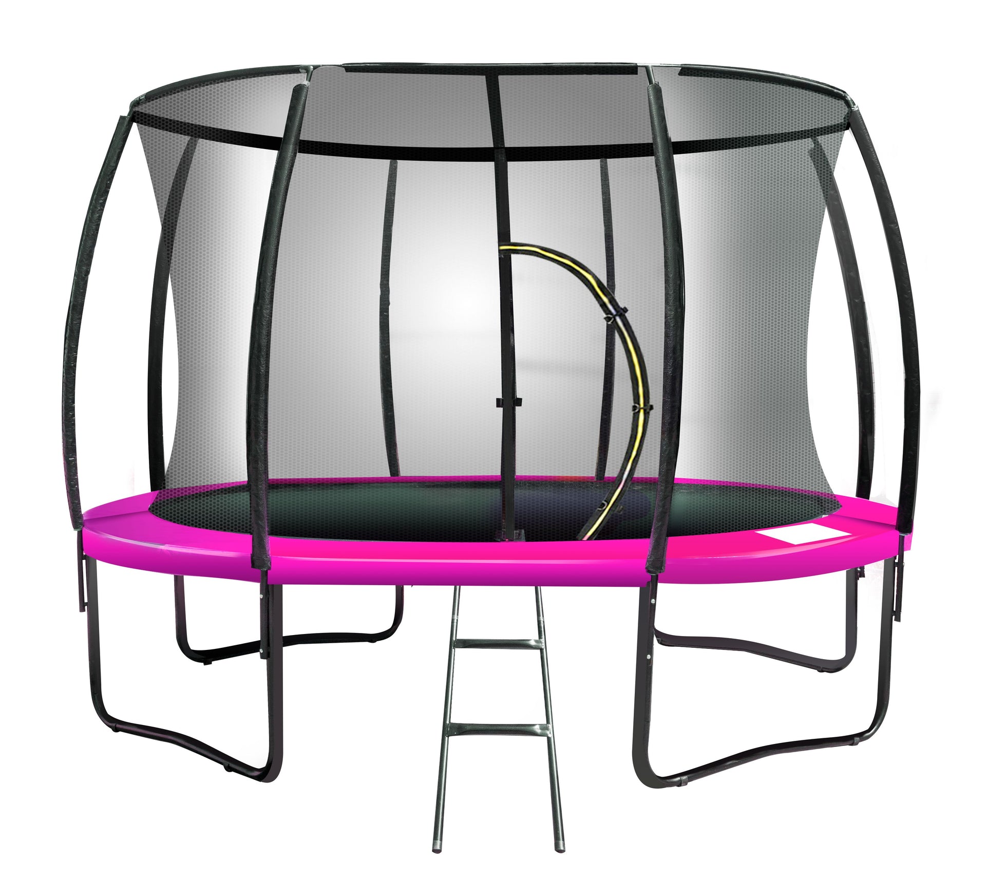 Kahuna 12ft Trampoline Free Ladder Spring Mat Net Safety Pad Cover Round Enclosure - Pink Kahuna