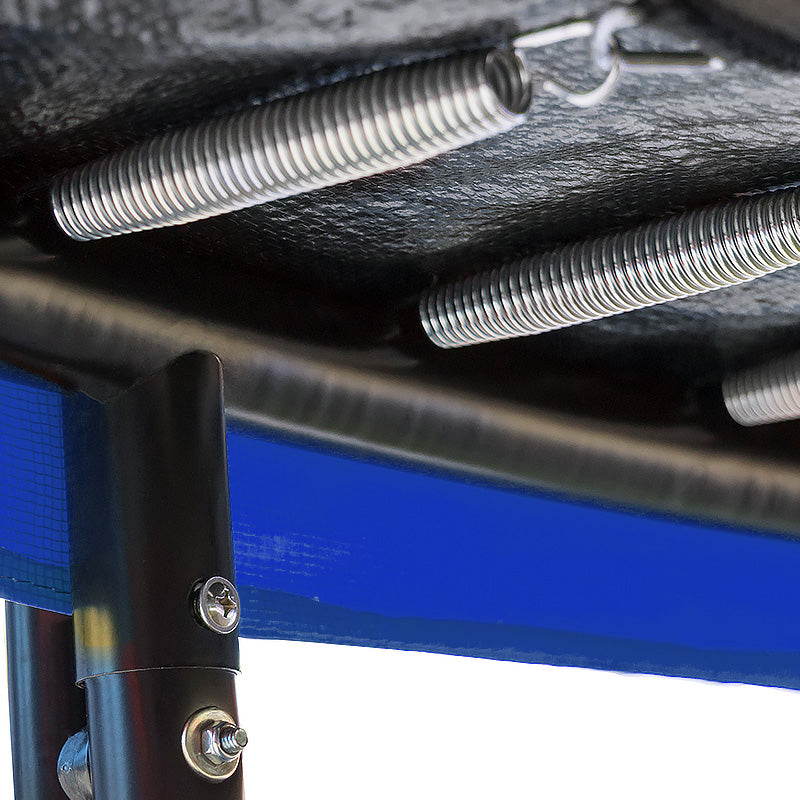 Kahuna 14ft Outdoor Trampoline Kids Children With Safety Enclosure Pad Mat Ladder Basketball Hoop Set - Blue Kahuna