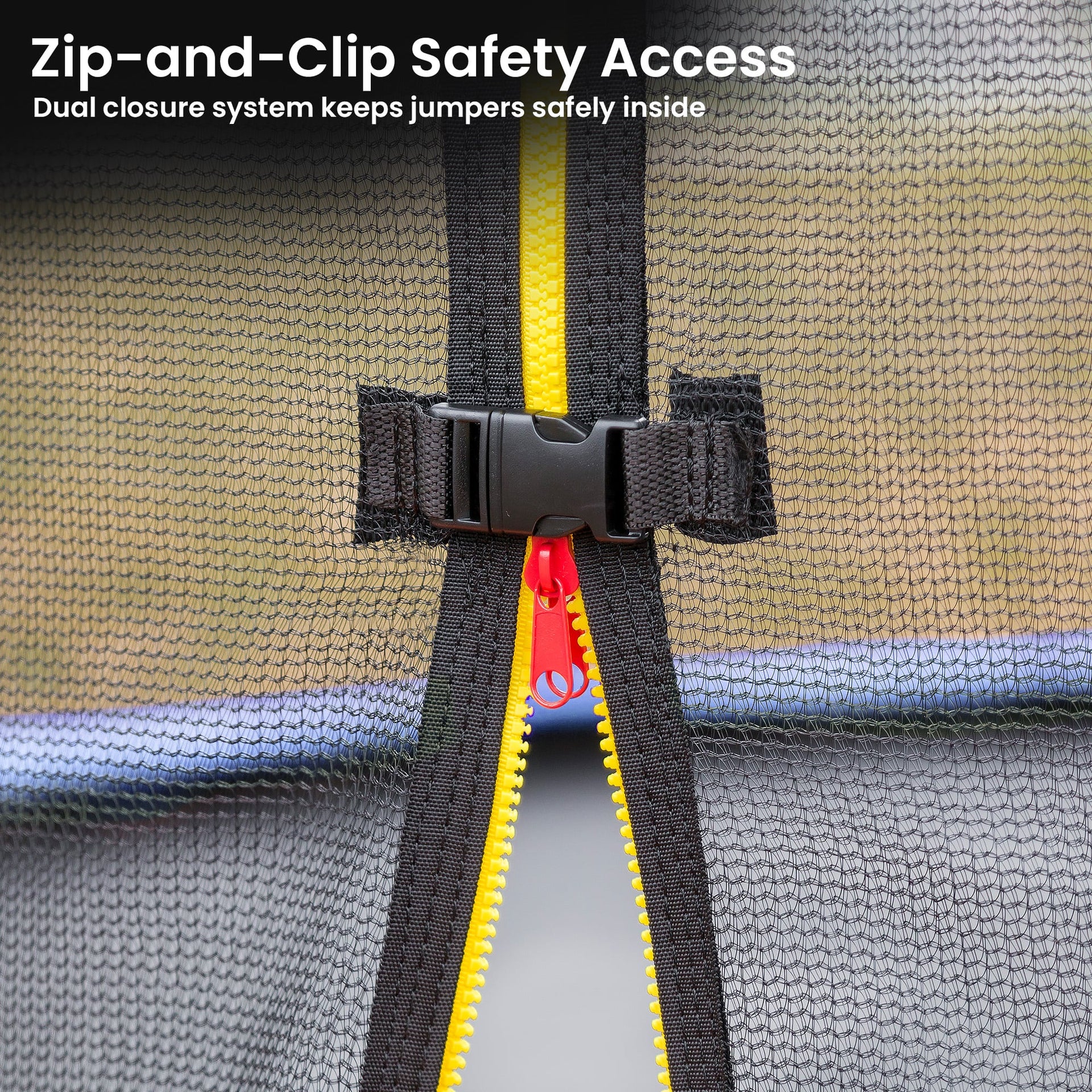 Kahuna 10 ft x 15 ft Oval Outdoor Trampoline L.E.D. Basketball Set Reversible Rainbow & Orange Safety Pad Safety Net Ladder Kahuna